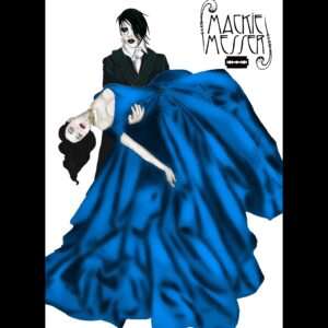 Ilustración boda Dita con vestido  Vivienne Westwood