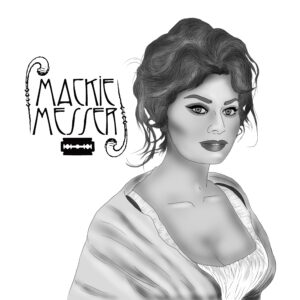 Ilustración de Sophia Loren en los 60s